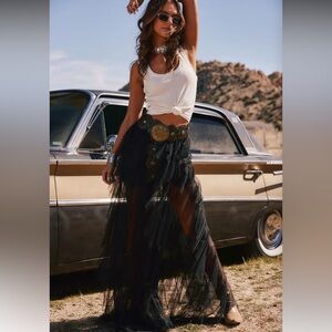 12th tribe Black sheer skirt